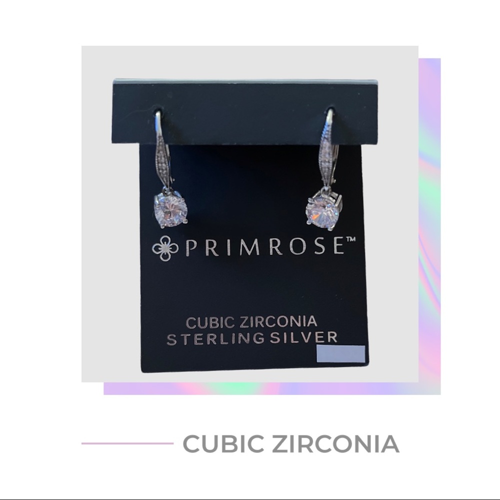 Primrose Sterling Silver Cubic Zirconia Earrings
